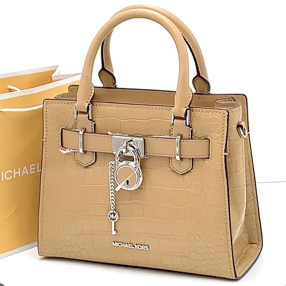 Michael Kors Hamilton Small
Satchel Crossbody Croc Embossed
CAMEL COLOR - Picture 1 of 16